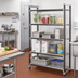 Thumbnail image #2 for Cambro Camshelving Elements XTRA 4-Shelf Vented High-Density Top Rail Stationary Starter Unit, 21 x 60 x 81 Inches, Speckled Gray