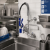Thumbnail image #2 for EasyInstall Mini Wall-Mount Pre-Rinse Unit with Add-On Faucet, 12-Inch Swing Nozzle, and 1.07 GPM Spray Valve