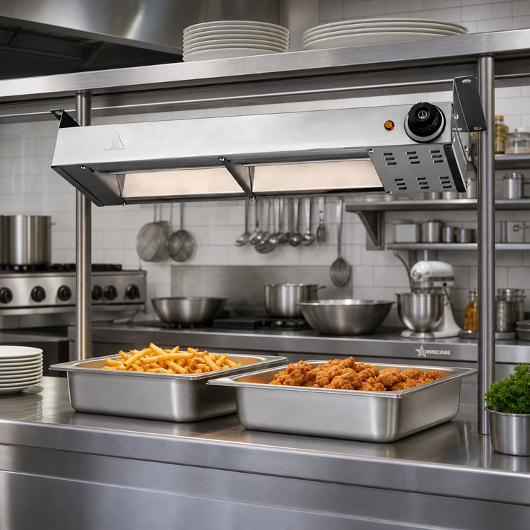 Product image #2 for Omcan 24-Inch Unlighted Stainless Steel Strip Heat Lamp Food Warmer, Electric, 120V