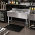 Thumbnail image #2 for Steel Works Stainless Two-Compartment Underbar Sink with Left and Right Drainboards, 48 Inch x 18-3/4 Inch