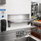 Thumbnail image #2 for John Boos BHS518R6 Wall-Mounted Lavatory Shelf, 18 x 5 Inches, 16-Gauge 300 Series Stainless Steel, with Rear Riser