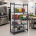 Thumbnail image #2 for Cambro Camshelving Basics Plus 4-Tier Stationary Starter Shelving Unit, 21 x 36 x 84 Inches