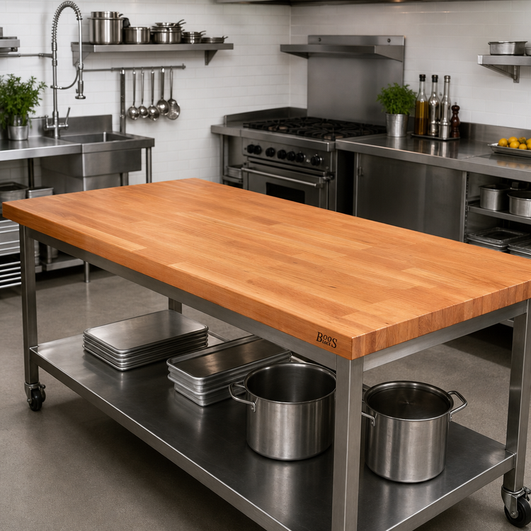 Product image #2 for Boos Block 72 x 36-Inch Blended Edge Grain American Cherry Kitchen Countertop with Varnique Finish