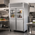 Thumbnail image #2 for True SPEC SERIES Two-Section Pass-Thru Refrigerator with Half Glass Front Doors and Stainless Rear Doors