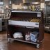 Thumbnail image #2 for Dinex Chest-Style Portable Ice Bar with 95-lb Ice Bin, Locking Cabinets and Speedrail, Boston Cherry