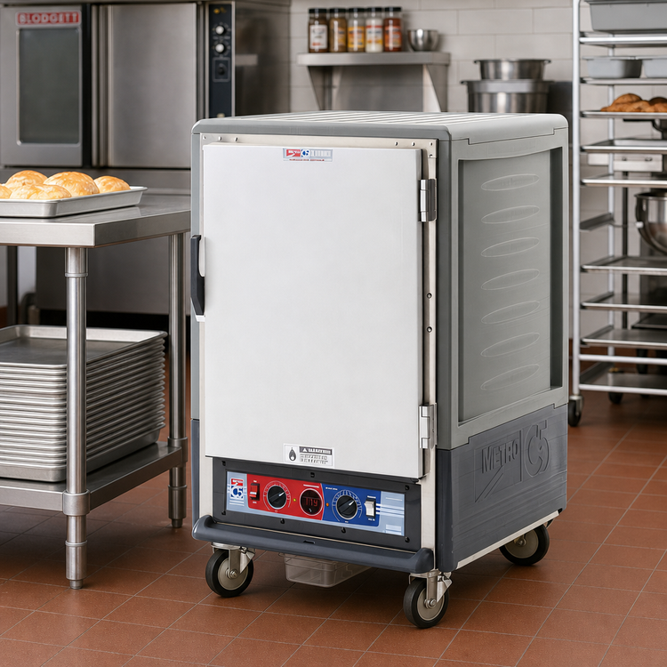 Product image #2 for Metro C5 3 Series Half-Height Heated Holding & Proofing Cabinet, Low Watt, Gray, Solid Door