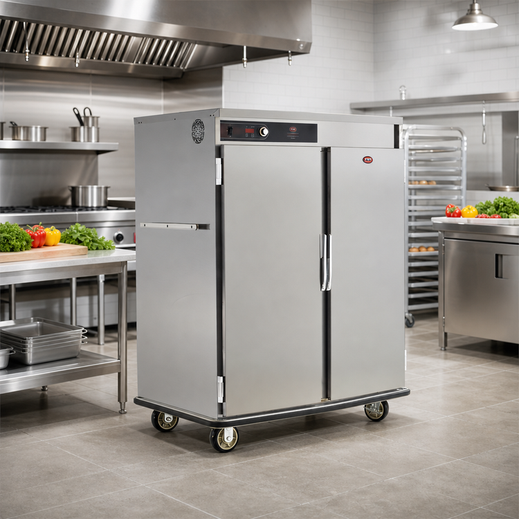 Product image #2 for FWE Slim-Line Mobile Heated Holding Cabinet with 20 Tray Slide Pairs and 20 Pan Capacity