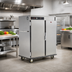 Thumbnail image #2 for FWE Slim-Line Mobile Heated Holding Cabinet with 20 Tray Slide Pairs and 20 Pan Capacity