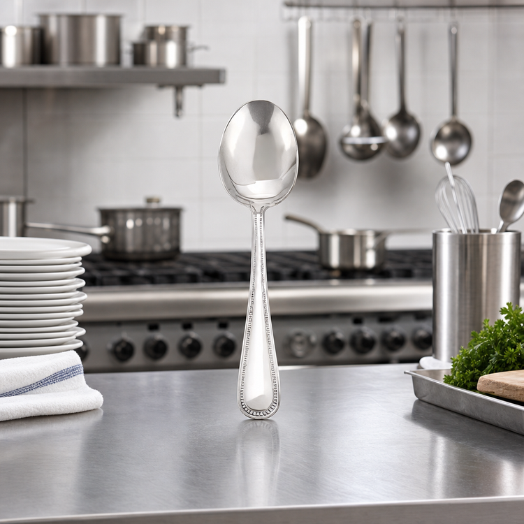 Product image #2 for Plaza 10-Inch Heavy Weight Table Spoon, 18/0 Stainless Steel