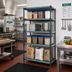Thumbnail image #2 for Quantum WR63-2130WPM 4-Tier Stationary Wire Plastic Mat Shelving Unit, 30