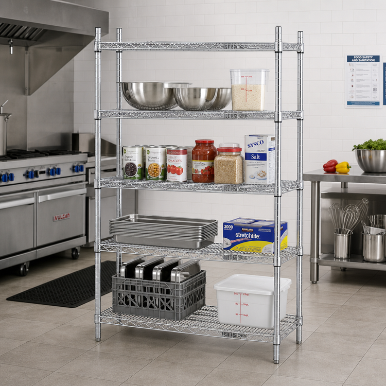 Product image #2 for Advance Tabco Special Value Series Heavy-Duty Chrome-Plated Wire Shelf, 48 Inch x 18 Inch