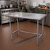 Thumbnail image #2 for Advance Tabco Special Value 48-Inch x 36-Inch Flat Top Work Table with 16 Gauge 430 Stainless Steel Top and Galvanized Open Base