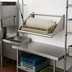 Thumbnail image #2 for Advance Tabco Wall-Mounted Tubular Sorting Shelf, 22 Inch Stainless Steel, Holds 1 Full-Size Dish Rack