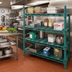 Thumbnail image #2 for QuadPlus 30 x 24 Inch Louvered Green Polymer Shelf Mat with Antimicrobial Protection