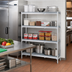 Thumbnail image #2 for Fermostock 4-Tier Corner Expansion Shelving Kit, 83-Inch H x 59-Inch W x 22-Inch D, Anodized Aluminum/Polymer