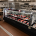Thumbnail image #2 for Howard-McCray 40E Series 52-1/2 Inch Self-Contained Red Meat Service Case, Straight Glass Front, Endless Design, Black Exterior/White Interior
