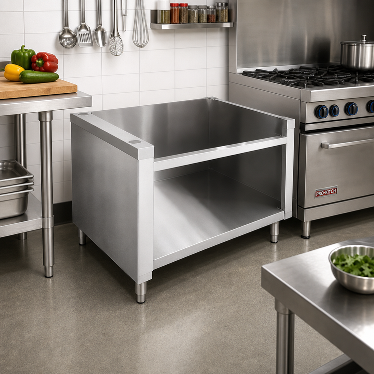 Product image #2 for Open-Top, Open-Front Stainless Steel Cabinet Base for 36-Inch Gas Countertop Ranges