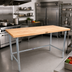Thumbnail image #2 for John Boos HNB10A 84-Inch x 30-Inch Wood Top Work Table with 1-3/4-Inch Edge Grain Maple Top and Galvanized Base