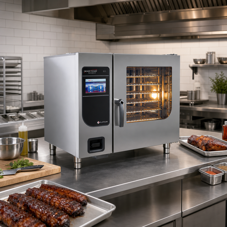 Product image #2 for Henny Penny FlexFusion Platinum 6-Pan Countertop Electric Combi-Smoker Oven, 208V, 3-Phase