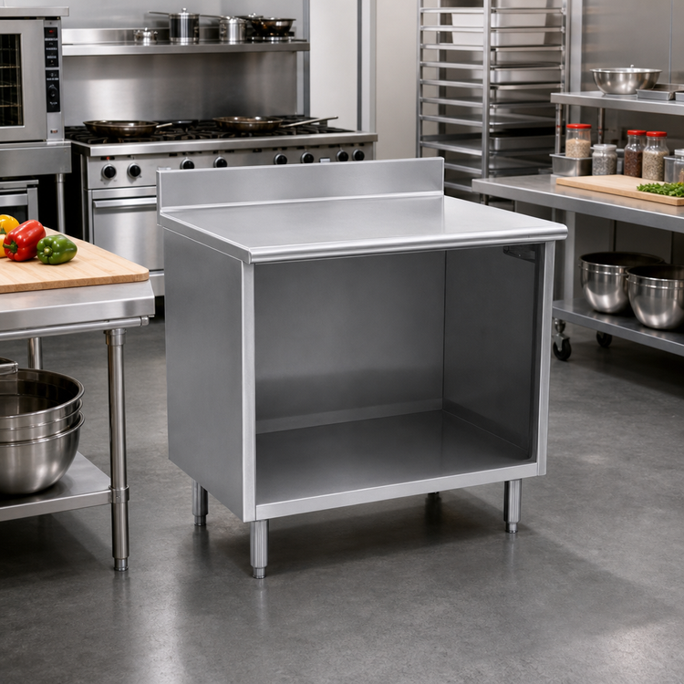 Product image #2 for Eagle Group Spec-Master Open Front Work Table with 4.5-Inch Backsplash, 48 x 30 Inches