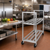 Thumbnail image #3 for Aluminum Banquet Utility Cart / Cooler Box Transport Truck with 2 Shelves