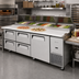 Thumbnail image #2 for Turbo Air Super Deluxe 93-Inch Three-Section Pizza Prep Table with 1 Door and 4 Drawers