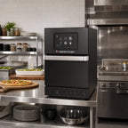 Thumbnail image #2 for Merrychef USA conneX® CONNEX 12 STANDARD POWER CARBON BLACK Ventless Microwave Convection/Impingement High-Speed Oven, 12 x 12-Inch, Touchscreen