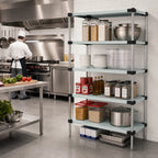 Thumbnail image #2 for Quantum WRS5-54-2142SS 5-Shelf Solid Stainless Steel Shelving Starter Kit, 42 x 21 x 54 Inches