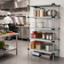 Thumbnail image #2 for Quantum 5-Shelf Solid Stainless Steel Shelving Starter Kit, 42 x 21 x 54 Inches