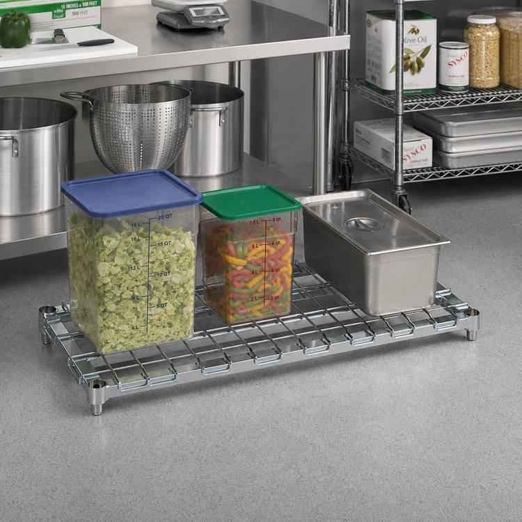 Product image #2 for Metro Super Erecta Chrome Dunnage Shelf with Lift-Off Wire Deck, 48 x 24 Inches