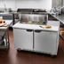 Thumbnail image #3 for Beverage-Air Two-Section Sandwich Prep Table Refrigerated Counter, 48-Inch, 2-Door, 8-Pan Capacity