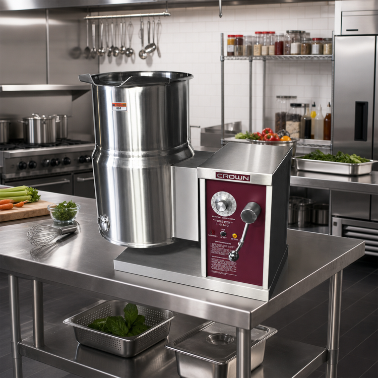 Product image #2 for Crown ECT-10 Countertop Electric 2/3 Jacketed Tilting Kettle, 10 Gallon