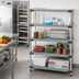 Thumbnail image #2 for MetroMax 4 All-Polymer Add-On Shelving Unit with 4 Open Grid Shelves, 48