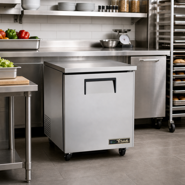 Product image #2 for True 27-Inch Undercounter Freezer with Solid Door, Stainless Steel Exterior, Rear-Mounted Self-Contained Refrigeration