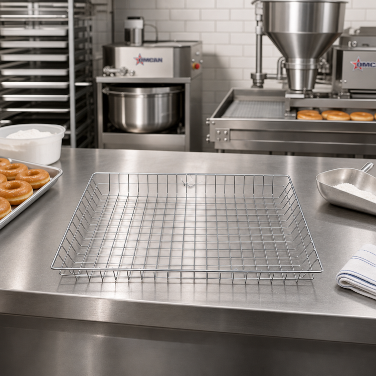 Product image #2 for Omcan USA 18 x 26 x 2 Rectangular Doughnut Basket
