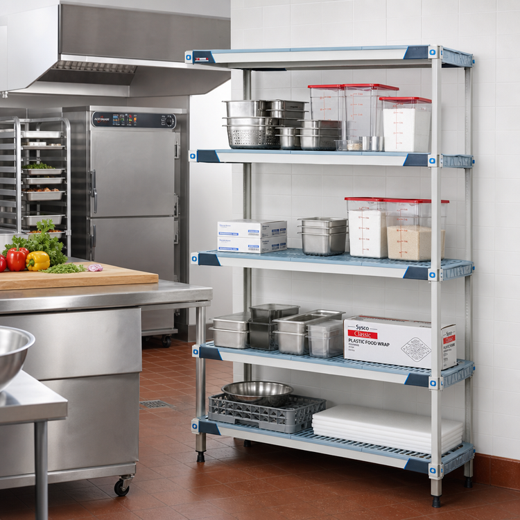 Product image #2 for MetroMax i 72-Inch Wide x 18-Inch Deep x 74-Inch High 5-Shelf Add-On Polymer Shelving Unit