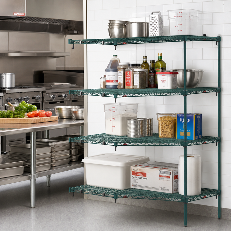 Product image #3 for Metro Super Erecta Super Adjustable Add-On Wire Shelving Unit, 48W x 24D x 63H, 4 Shelves