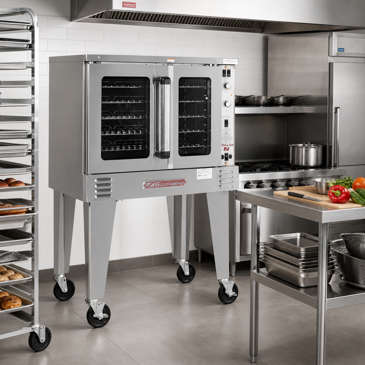 Product image #2 for Southbend Platinum Full-Size Gas Single Deck Standard Depth Convection Oven, 70,000 BTU, Standard Controls, Dependent Doors