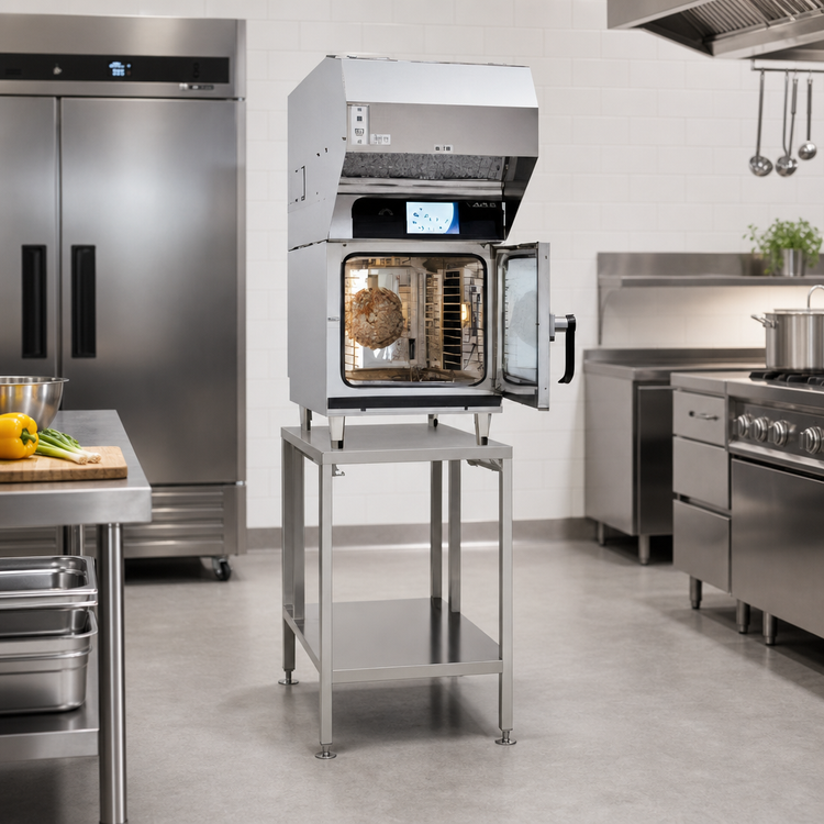 Product image #2 for Convotherm Stainless Steel Open Base Equipment Stand with Adjustable Legs for 6.10 MINI Combi Oven