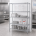 Thumbnail image #2 for Eagle Group 4-Tier Starter Wire Shelving Unit, 42 x 21 x 74 Inches, Chrome-Plated