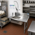 Thumbnail image #2 for BK Resources 60-Inch Straight Right-To-Left Soiled Dish Table with 20 x 20 x 8 Inch Pre-Rinse Sink and Stainless Steel Legs