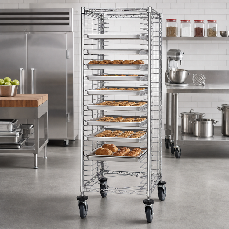 Product image #2 for Conductive Full-Size End-Loading Tray Cart with Casters, 38-Tray Capacity