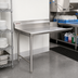 Thumbnail image #2 for Eagle Group Straight Clean Dishtable, 48 x 30 Inches, Left-to-Right Operation, 16/304 Stainless Steel Top