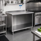 Thumbnail image #2 for Eagle Group Spec-Master UOB3072SE 72-Inch x 30-Inch Stainless Steel Underbar Work Table with Open Front Cabinet Base and 1-1/2-Inch Rear Up-Turn