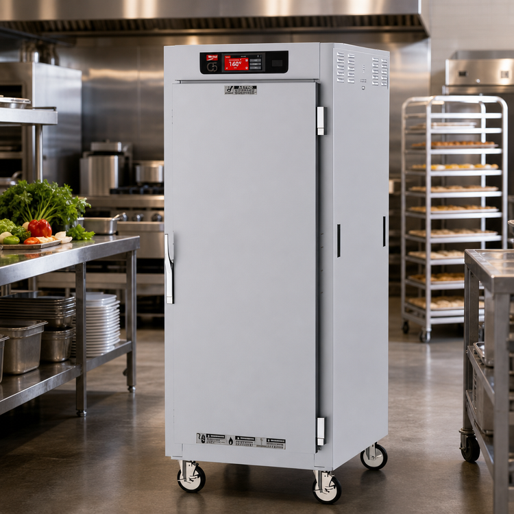 Product image #2 for Metro C5 8 Series Full-Height Pass-Thru Heated Holding Cabinet with Solid Doors, Lip Load Slides, and Touchscreen Controls
