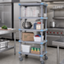 Thumbnail image #2 for Quantum Millenia Mobile Polymer Shelving Starter Unit with 5 Shelves, 42 x 21 x 62 Inches, Gray
