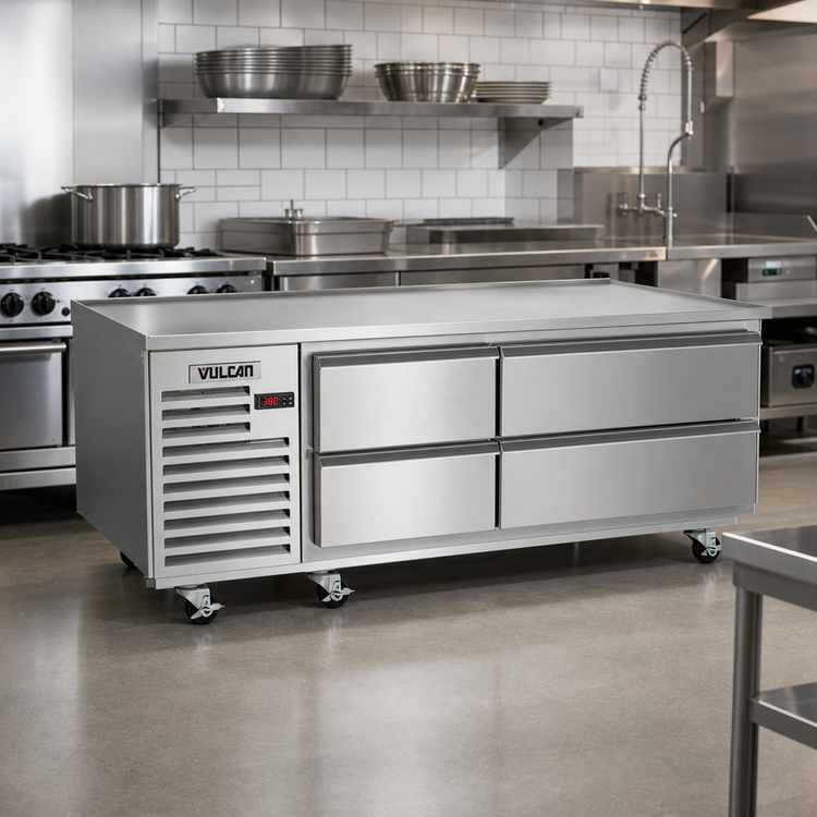 Product image #3 for Vulcan Achiever ARS60 60-Inch Self-Contained Refrigerated Base with 2 Drawers and Marine Top