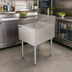 Thumbnail image #3 for Top Shelf TSF Series 23-Inch Freestanding Stainless Steel Underbar Drainboard with Backsplash