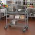 Thumbnail image #2 for Quantum WRC-1848GY-3 48 in. x 18 in. Gray Epoxy 3-Shelf Wire Utility Cart
