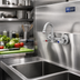 Thumbnail image #2 for T&S Brass B-1146-01 Wall-Mount Workboard Faucet, 4-Inch Centers, Swivel Gooseneck, 2.2 GPM